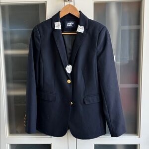 Lands' End Dark Blue Blazer with Gold Accents